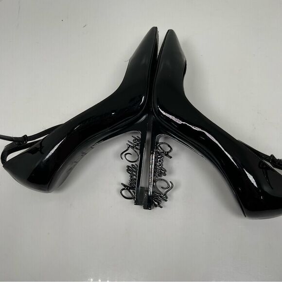 SAINT LAURENT Patent Opyum Appelle Moi Ankle Strap Pump 40 Black - Picture 9 of 13